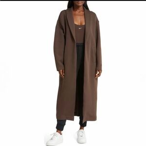 NIKE Oversized Tech Scuba Knit Duster Baroque Brown XXL